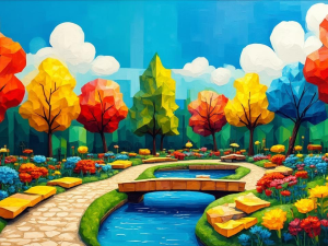 迷你世界秋景园最简单三个步骤